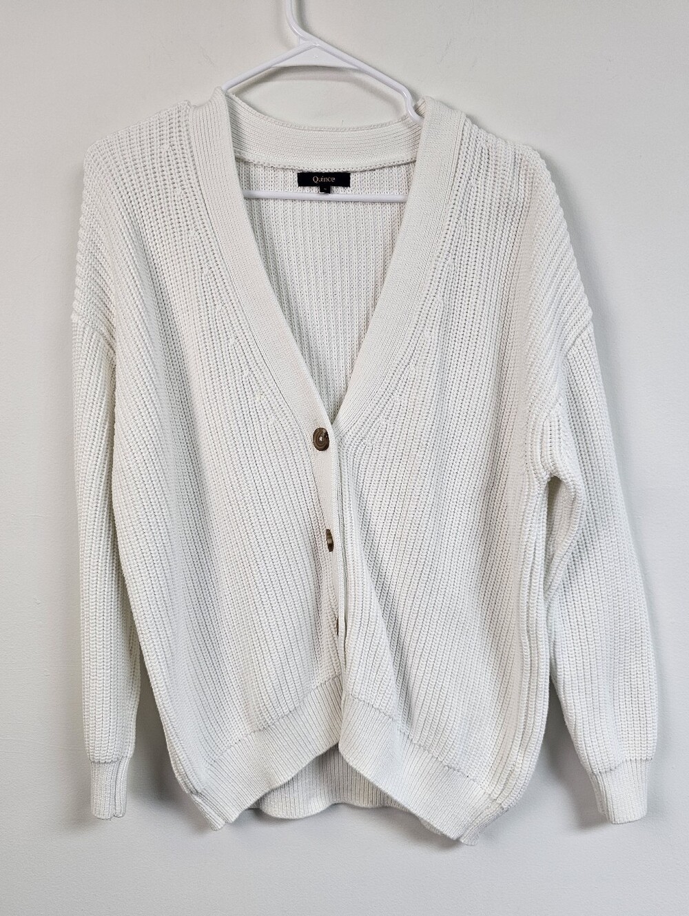 Quince Chunky Knit Sweater Cardigan Oversized Relaxed